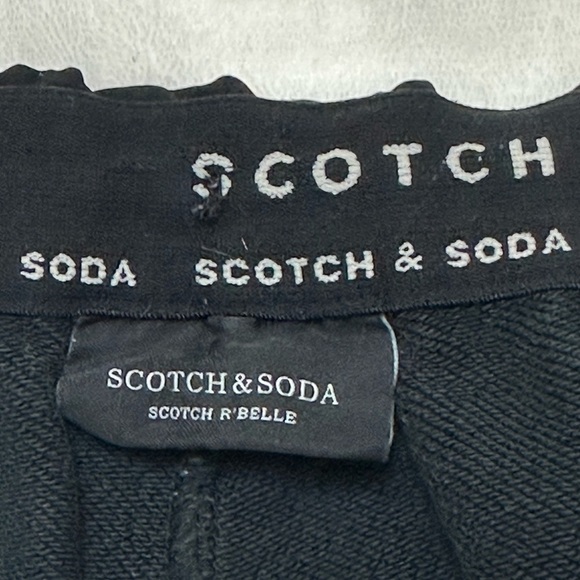 Scotch & Soda Club Nomade Kids Sweatpants Black Draw Cord Waist Pocket size 12 - Picture 5 of 9